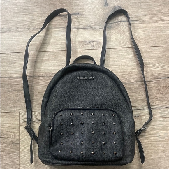 Michael Kors Charcoal Studded Backpack